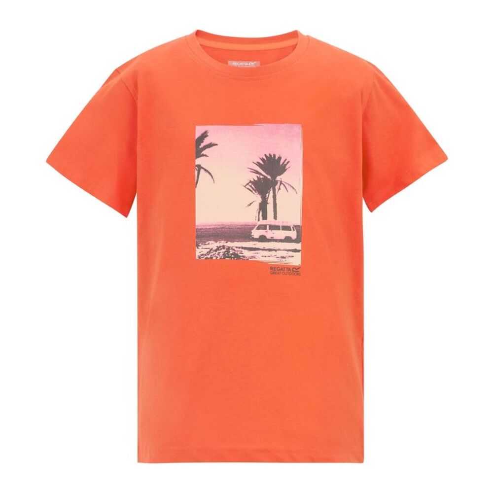 Regatta Childrens/Kids Bosley Palm Tree T-Shirt / Rusty Orange